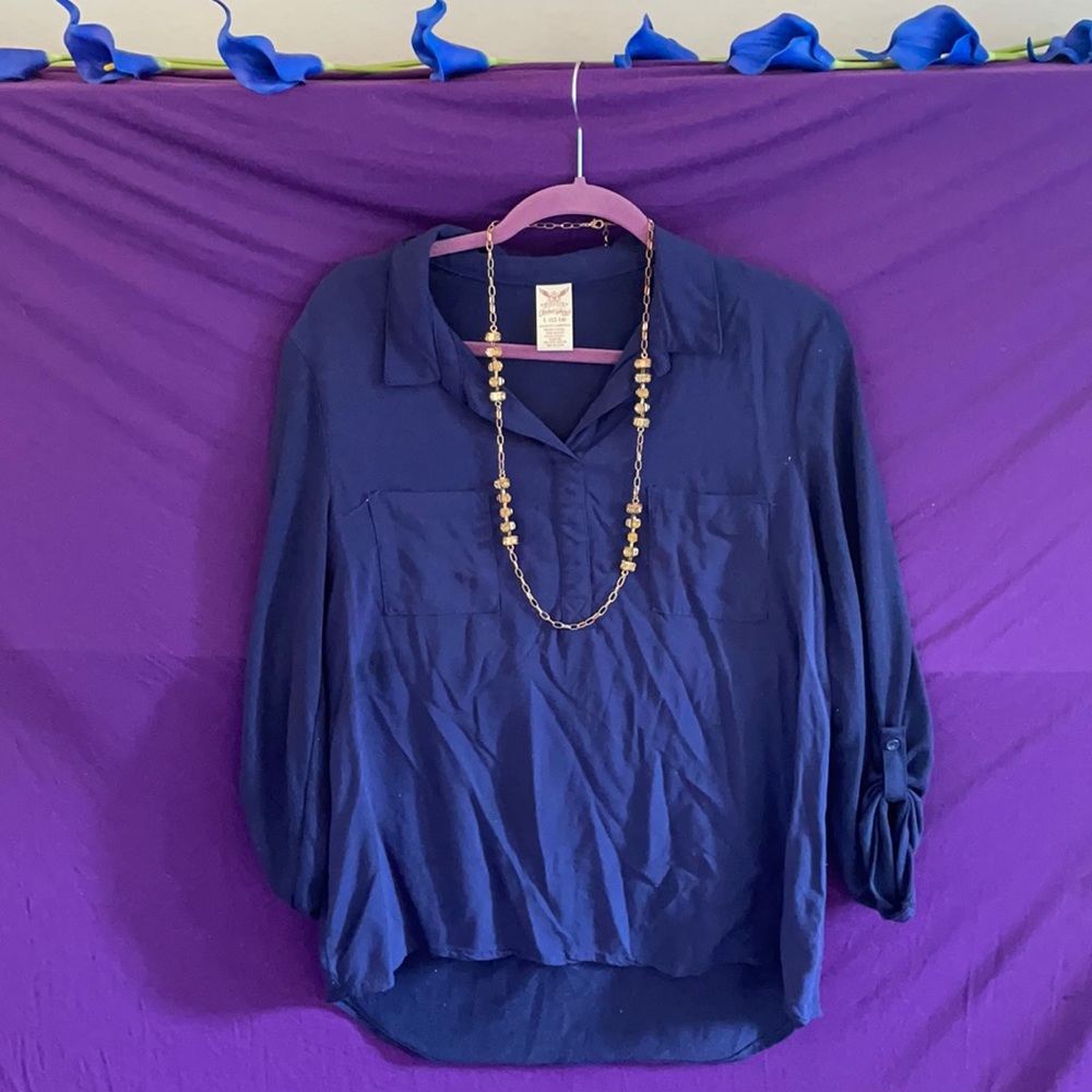 Super Soft Blue Blouse